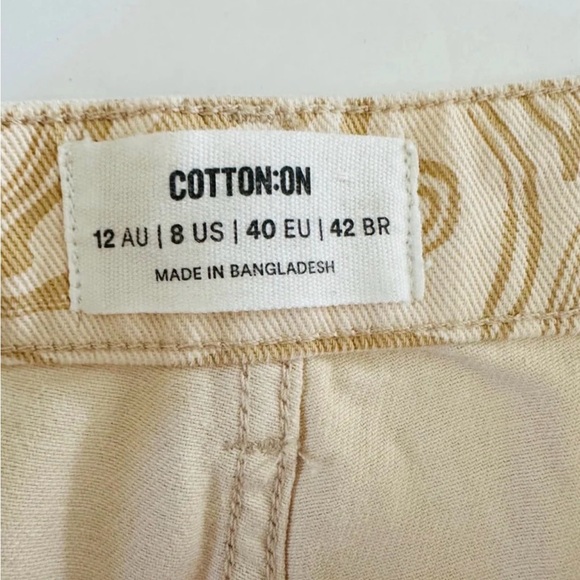 Cotton On Long Straight Jeans in Marble Chalk size 8 - Picture 4 of 10